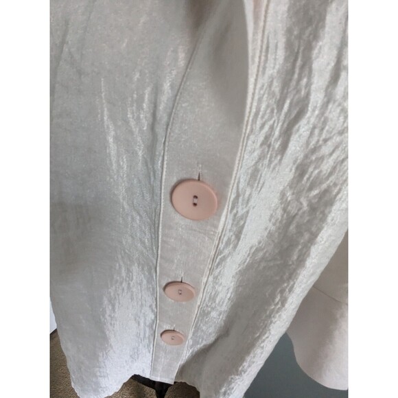 Talk of the Walk Jacket Womens XL Bell Sleeve Cream Frill Collar Retro Glam NEW - Picture 9 of 16